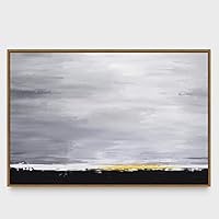 Framed Canvas Wall Art Abstract Seascape Canvas Prints Home Artwork Decoration for Living Room,Bedroom - 16x24 inches