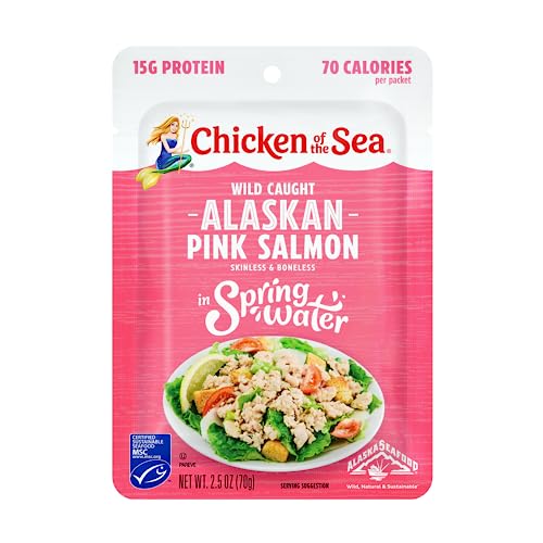 CHICKEN OF THE SEA ALASKAN PINK SALMON IN SPRING WATER, 2.5 OUNCE PACKET