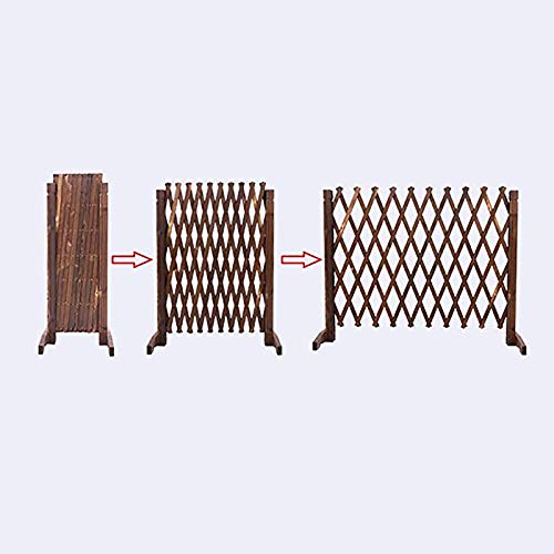 QBZS-YJ Pet Barrier Erweiterbarer freistehender Holzgarten Gitter-Zaun-Pflanzenbildschirm/Holzzaun-Dekor im Garten… – Bild 4
