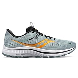 Saucony Omni 21 Men's Running Shoe, Slate/Black, 7.5