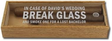 Custom Three Cigar Acrylic Groomsman Gift Box, Break Glass