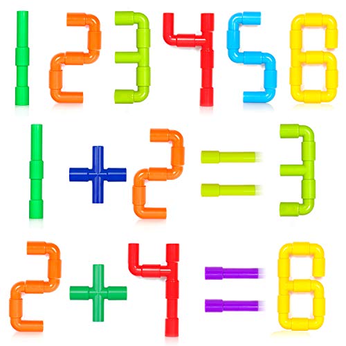 WishaLife 250 Pieces Tube Toys, Sensory Toys, Toy Pipe, Tube Locks Set, Tubular Spout Construction B - //medicalbooks.filipinodoctors.org