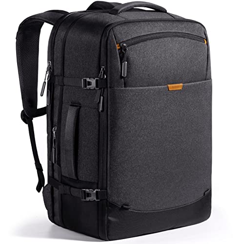 Inateck 38.5-46.2L Reiserucksack Erweiterbarer Handgepäck Rucksack,Schwarz