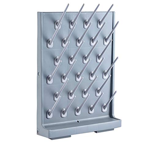 image for FSYD Grey 27 Pegs Lab Supply Drying Rack, Pegboard Bench-top/Wall-Moun
