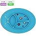 Silicone Baby Placemat Plate - Divided Suction Non Slip Plate for Highchair Trays,Toddlers/Kids Feeding Weaning Travel placemat a Soft Spoon Included 2017 New (Blue+Bowl)
