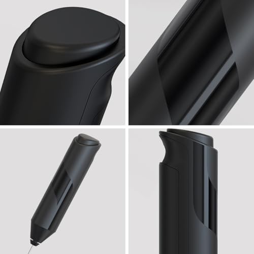 MXHIGO MXHIGO Espumador de Leche Eléctrico Potente, Mini Agitador de Leche con Batidor de Acero Inoxidable, Batidor Manual para Café, Espumado Rápido, Mini Espumador Para Latte Capuchino Matcha