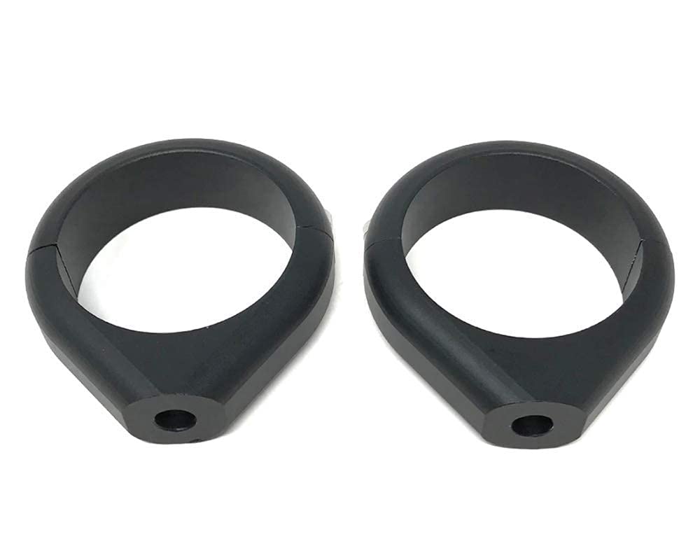 Alchemy Parts 1 Pair Motorcycle Universal Indicator Fork Clamps in Black 36-37mm Front Turn Signal Mounting Brackets Holders Supports