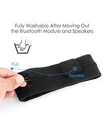 Auriculares con correa para la cabeza, con Bluetooth, LC dolida, diadema de música, correa para el sudor, diadema deportiva integrada, micrófono para entrenamiento, crossfit, correr, yoga, negro