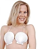 LADY GAGA SEA SHELL BRA Costume Clam Luau Mermaid Bikini Top Plastic Adult MTV