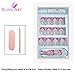 Bling Art False Nails French Fake Pink Butterfly Squoval 24 Acrylic Medium Tips