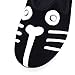 Cute Cartoon Ballet Loafers Slip-on Dressy Flats Girl's Women's Shoes Black Critter Cat Collocation Dog
