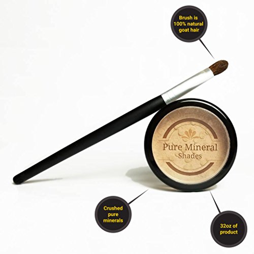 Pure Mineral Shades Root Concealer - Touch Up Kit with Brush - All Natural - Fast - Easy - Instant - Temporary Magic Powder Cover-Up - Covers Grey Roots Too - Medium Brown