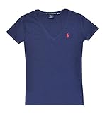 Polo Ralph Lauren Women's V-Neck Shirt-Navy-Medium