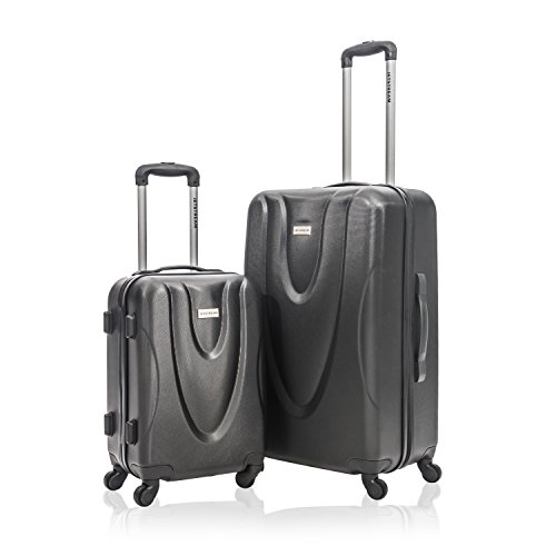 Jetstream 2 Piece Hardside Carry On Luggage Set Rolling Wheeled Spinner