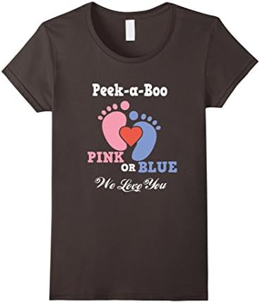 Women's Pink or Blue We Love You Gender Reveal T-Shirt Large Asphalt