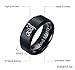 8mm Black Stainless Steel Allah Ring for Arabic Islamic Muslim Religious Jewelry Size 6