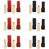 BDHI 6 Pairs XT150 6mm Large Current Motor Bullet Connector Adapter Plug Set Male Female 150 High Rated Amps(B121-6)
