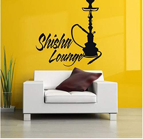 xjpgkd Vinyl Sticker Mural Decal Wall Decor Poster Art Shisha Hookah Waterpipe House Cafe Smoke Shop Store Outdoor Sign 42X42Cm