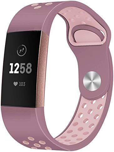 NO1seller Top Bands Compatible for Fitbit Charge 3 Small Large, Soft Silicone Sport Strap with Air Holes Replacement Wristband for Fitbit Charge 3 and Charge 3 SE Fitness Tracker