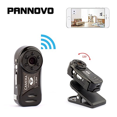 Mini WIFI Spy Camera , PANNOVO 120 Degree Wide Angle HD 720P wireless wifi IP P2P Camera Wireless Video recorder With Night Vision