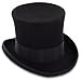 Belfry John Bull Theater-Quality Men’s Wool Felt Top Hat in Gray or Black