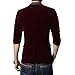 MOGU Men's 1 Button Center Vent Wool Blend Blazer Jacket US Size 36(Tag Asian Size XXL) Wine Red