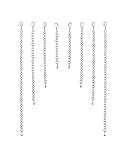 Outus Stainless Steel Chain Extenders Set for Necklace Bracelet Jewelry, 8 Pieces