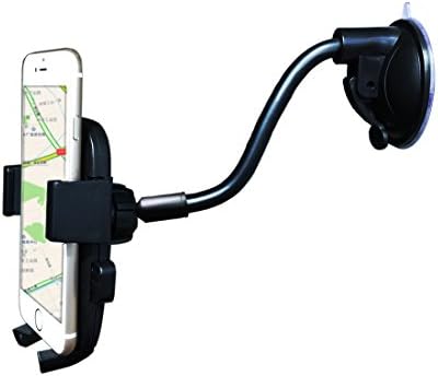 Car Phone Holder, TrioGor TM1 One Touch Car Phone Mount 360 Degree Rotation Gooseneck Cell Phone Holder for iPhone X/8/7/6/6S/Plus, Samsung S8/S7 and More Universal Windshield Phone Holder Black