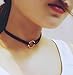 Metisee Simple Choker Necklace Velvet Ring Black String Short Vintage Circle Jewelry for Women