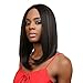 Bobbi Boss Human Hair Blend Lace Front Wig MBLF90 Swiss Lace Juba (1B)