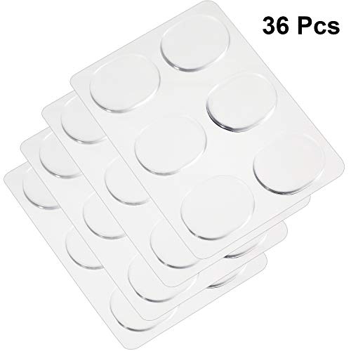 36 Pieces Drum Damper Gel Pads Drum Mute Gel Transparent Silicone Drums Silencer for Drums Tone Control