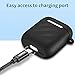 ESR Ripple TPU Carrying Case for AirPods Charging Case(1st and 2nd Gen),[Not Compatible with AirPods Wireless Charging Case]Shock-Resistant Protective Cover,Soft Slim Silicone Skin with Keychain,Black
