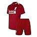 Rhinox Liverpool Salah #11 Youth Soccer Jersey Home/Away Short Sleeve Kit Shorts Kids Gift Set