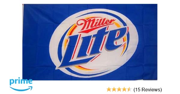 Amazon Com Nuge Miller Lite Beer Flag 3 X 5 Indoor Outdoor