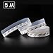 Silicone Seal Strip，8M/26ft Door Weather Stripping Door Seal Strip Silicone Sealing Sticker Adhesive for Doors Windows and Shower Glass Gaps (5m-25mm)