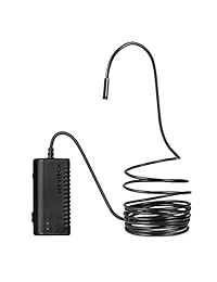 Depstech Endoscopio inalámbrico, inspección por boroscopio WiFi 2.0 megapíxeles Cámara HD de serpiente para Android e iOS Smartphone, iPhone, Samsung, Tablet negro (11.5 pies)