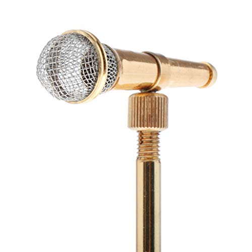 image for LEIPUPA 1:6 Copper Adjustable Microphone with Stand & Case Gift, Minia