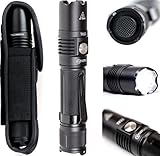 TX11 Tactical Flashlight With Duty Belt Holster Cree XPL-V6 1000 Lumens LED For Police Security Military Grade Brightest Tac Flashlights (No Battery)