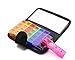 for Small Size Pills Pill Organizer Box Weekly Case, Medicine Organizer, Vitamin Organizer, Rainbow Reminder Daily Am PM, Day Night Compartments 7 Days (Black Leather)