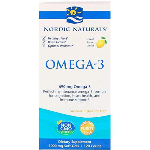 Nordic Naturals Omega3 Purified Fish Oil Lemon (120 Soft Gels