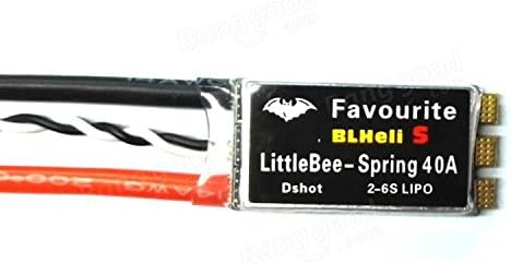 Favourite FVT LittleBee Spring 40A ESC Blheli_S Dshot 2-6S Mulitshot Oneshot42 OneShot125 - 1 x ESC