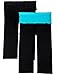 CC 2 Pack Nylon Spandex Tribal Fold Over Capri Yoga Leggings
