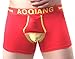 Stylish Boxer Shorts Scrotum Penis Upward Facing Separation Storage Men's Pants No Need to Change Position (M, Red)