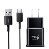 Adaptive Fast Wall Charger Adapter with USB Type C to A Cable Cord Compatible Samsung Galaxy S9 / S9+ / S8 / S8 Plus/Active/Note 8 / Note 9 and More