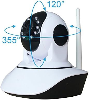 Wireless IP Security Camera Two Way Audio Night Vision Motion Detection Mobile View and Control, Photo and Video Recording with SD card Slot by Yuzun