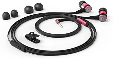 Cynnes Wired Earphones | Tangle-Free Cable | Noise Isolating | Red & Black | Perfect for Loud Environments