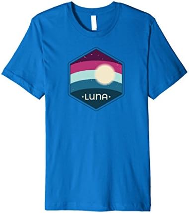 Luna Earth Moon Space Badge Premium T-shirt
