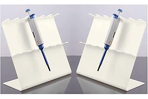 FELEOLIBE 2pcs Pipettor Stand，Laboratory Pipette Stand ，Plastic Pipette Rack Hold up to 6 Pipettors (Doesn't Include Pipettors)