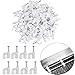 White Cable Clips Nails, Wire Nail Clamps Cable Staples for Ethernet Cable RG6 RG59 CAT5 CAT6 RJ45 TV (300 Pieces, 7 mm)