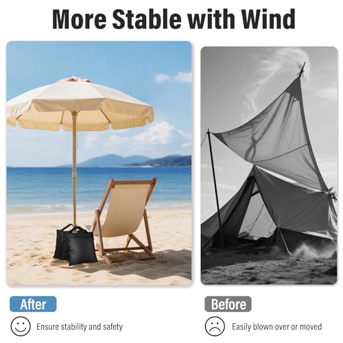 Victiv Set of 6 Heavy Duty Sand Bags, 57 x 26.5 cm Weight Bags for Photographic Tripod, 800D Oxford Sand Bags for Strengthening Weighting, Sand Bag for Garden, Tent, Parasol, Swing